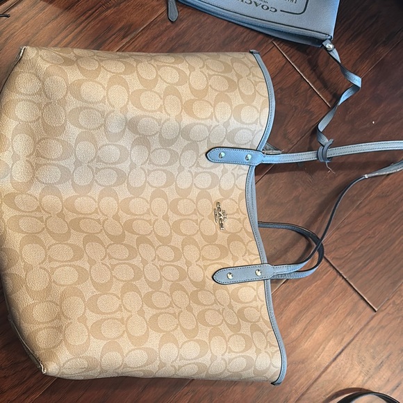 Coach Blue Tote Bag with Structured Design - Picture 4 of 5